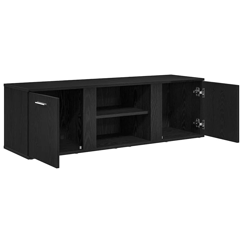 Comodă TV din stejar negru 120x34x37 cm, lemn prelucrat