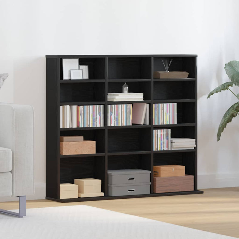 Dulap pentru CD-uri, stejar negru, 100x23x89,5 cm