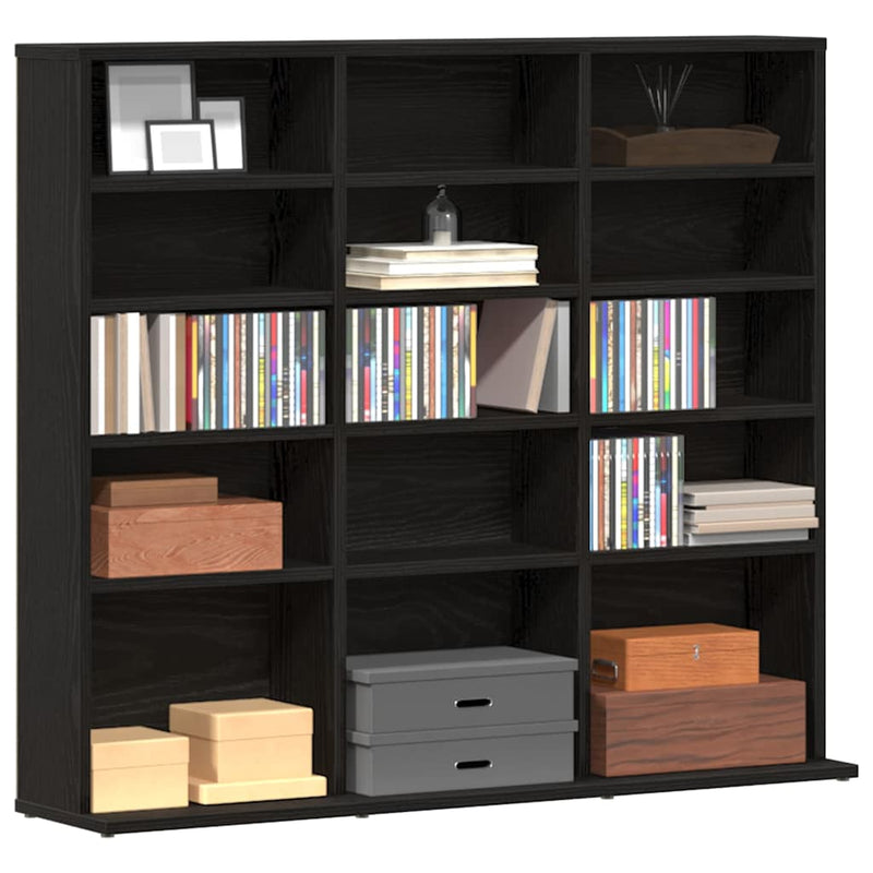 Dulap pentru CD-uri, stejar negru, 100x23x89,5 cm