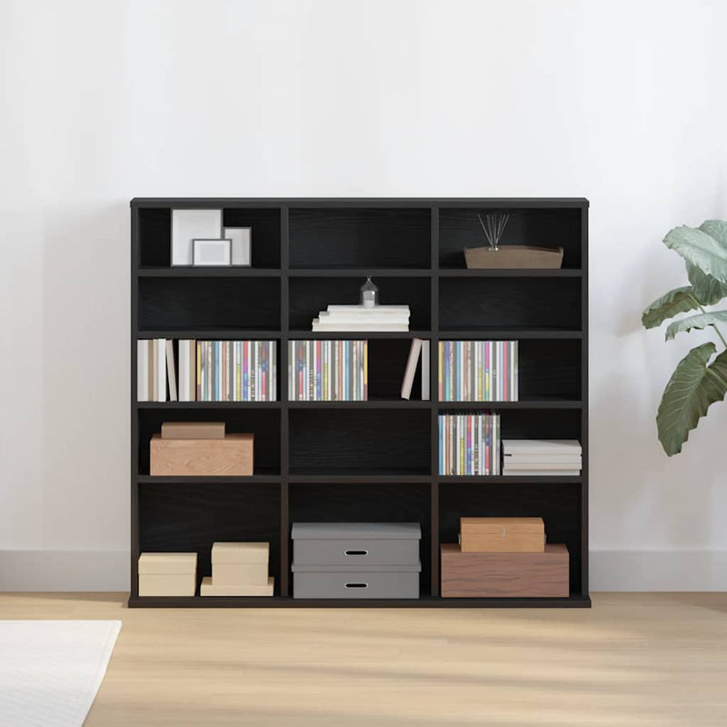 Dulap pentru CD-uri, stejar negru, 100x23x89,5 cm