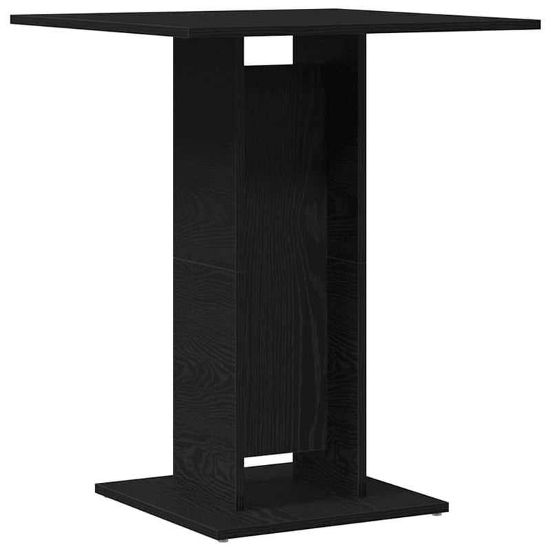 Masă bistro stejar negru 60x60x75 cm lemn prelucrat