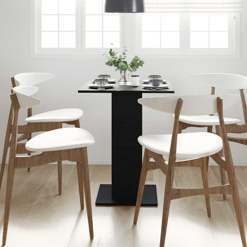 Masă bistro stejar negru 60x60x75 cm lemn prelucrat