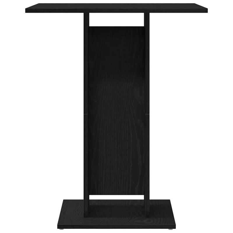 Masă bistro stejar negru 60x60x75 cm lemn prelucrat