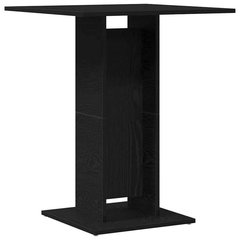 Masă bistro stejar negru 60x60x75 cm lemn prelucrat