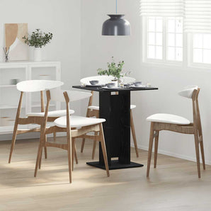 Masă bistro stejar negru 60x60x75 cm lemn prelucrat