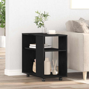 Masă laterală stejar negru 70x35x60 cm lemn stratificat
