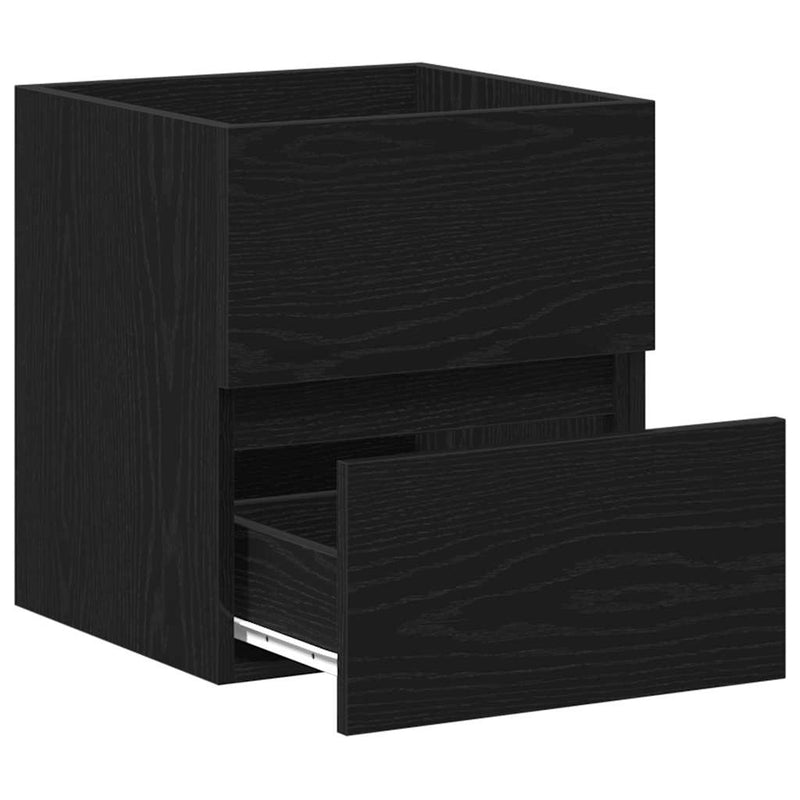 Dulap chiuvetă baie, stejar negru, 41x38,5x45 cm, lemn prelucrat