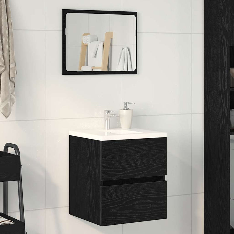 Dulap chiuvetă baie, stejar negru, 41x38,5x45 cm, lemn prelucrat