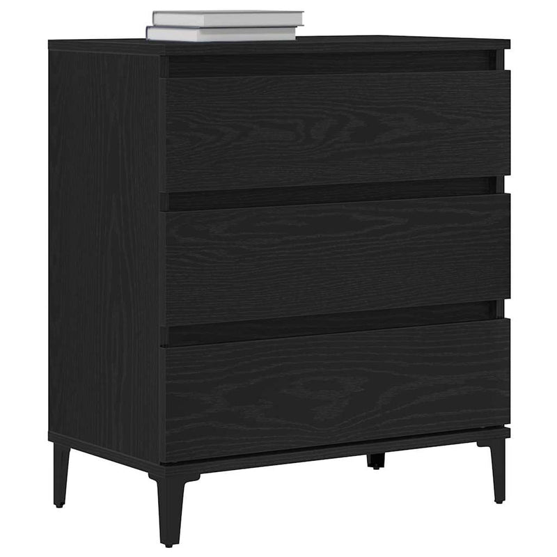 Bufet Stejar Negru 60 x 35 x 70 cm Lemn prelucrat
