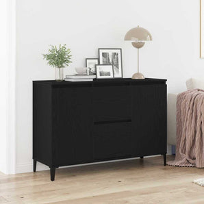 Bufet Stejar Negru 104 x 35 x 70 cm Lemn prelucrat