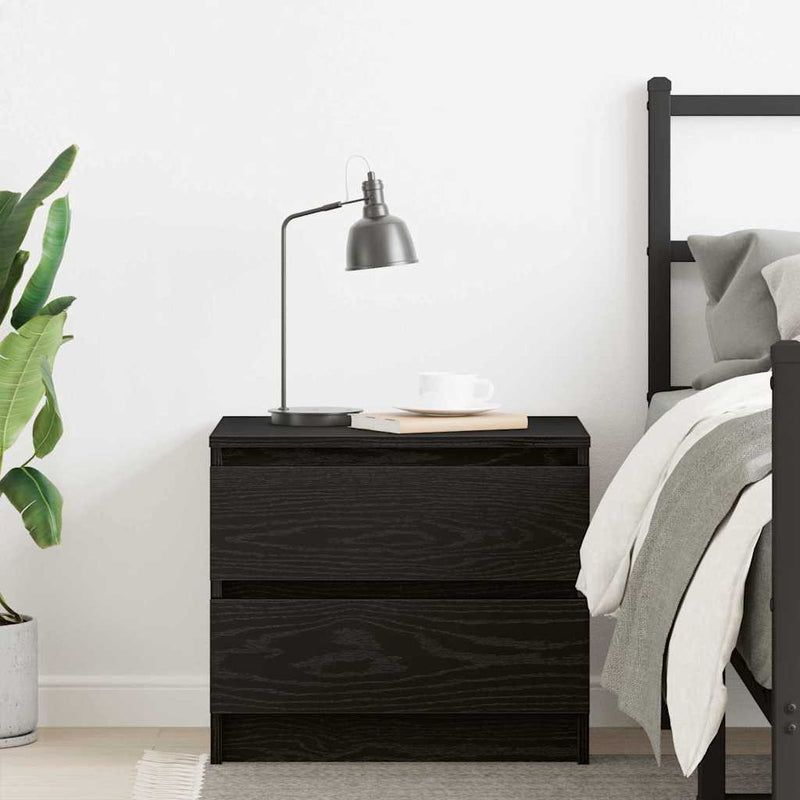 Dulap de noapte Stejar Negru 50 x 40 x 43,5 cm Lemn prelucrat