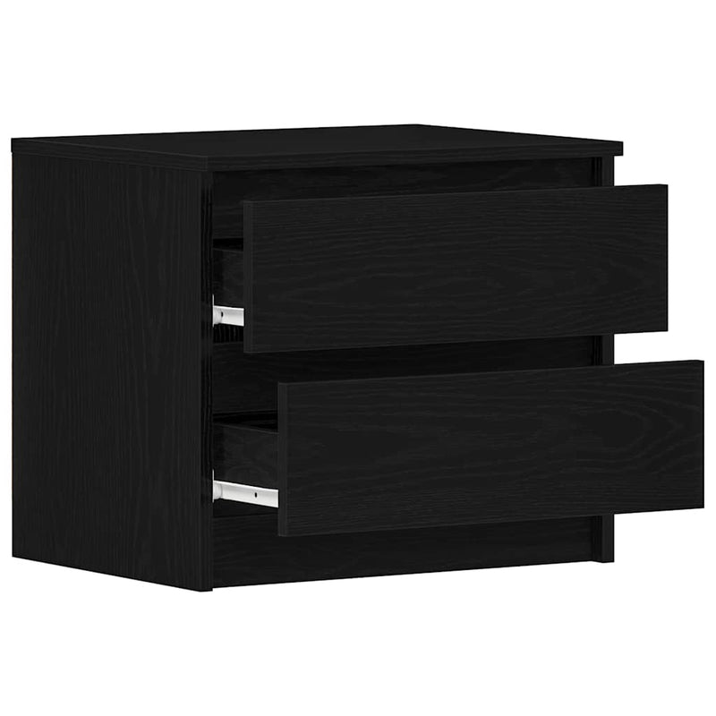 Dulap de noapte Stejar Negru 50 x 40 x 43,5 cm Lemn prelucrat