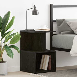 Dulap de noapte Stejar Negru 35 x 35 x 55 cm Lemn prelucrat