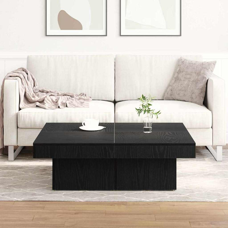 Masă de cafea Stejar Negru 90 x 90 x 28 cm Lemn prelucrat