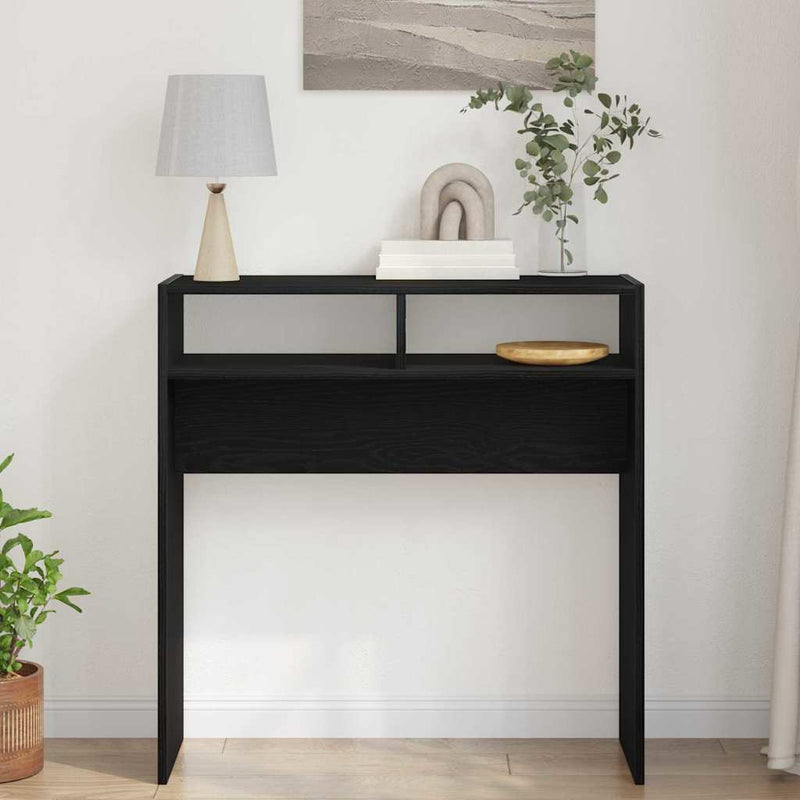 Masă de consolă Stejar Negru 78 x 30 x 80 cm Lemn prelucrat