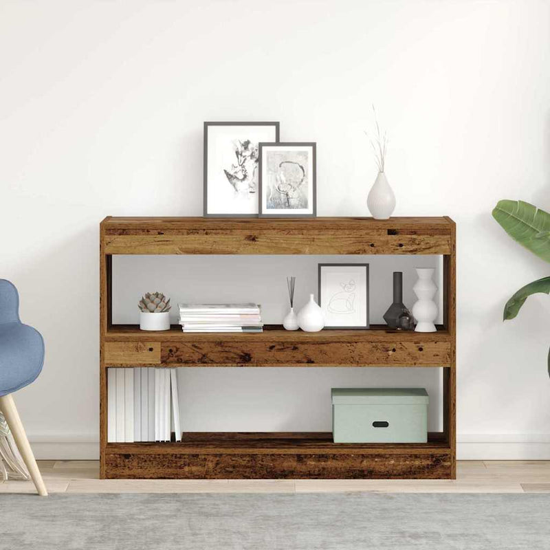 Bibliotecă 2 niveluri 100 x 30 x 72 cm Lemn prelucrat