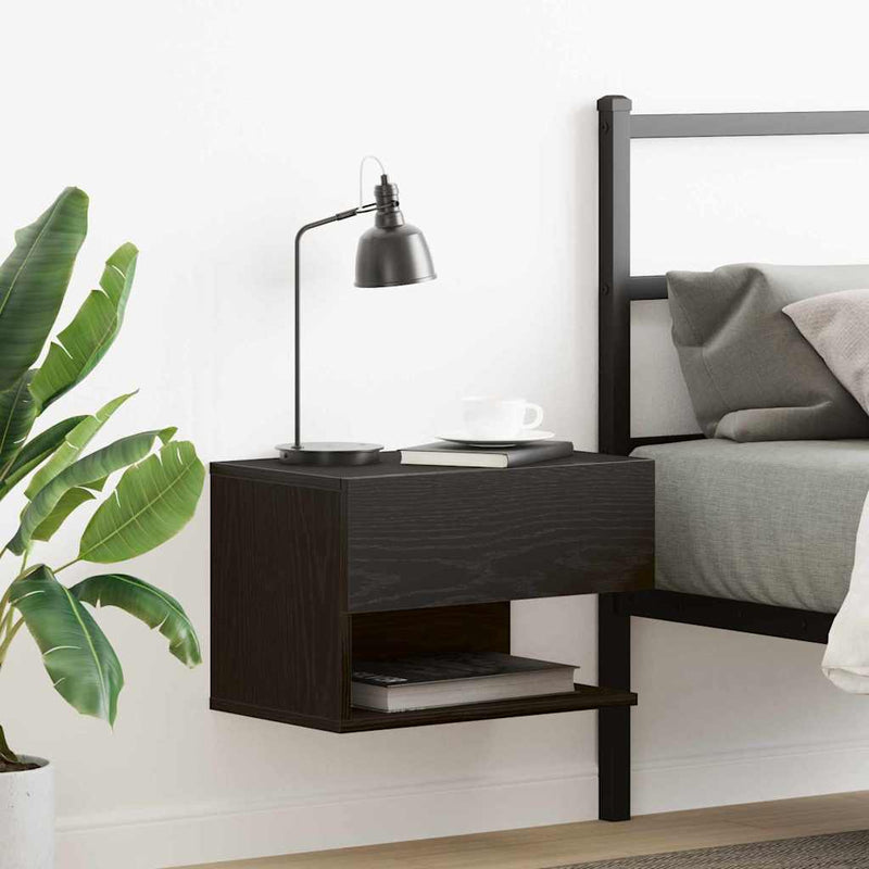 Dulap de noapte Stejar Negru 46 x 30 x 30 cm Lemn prelucrat