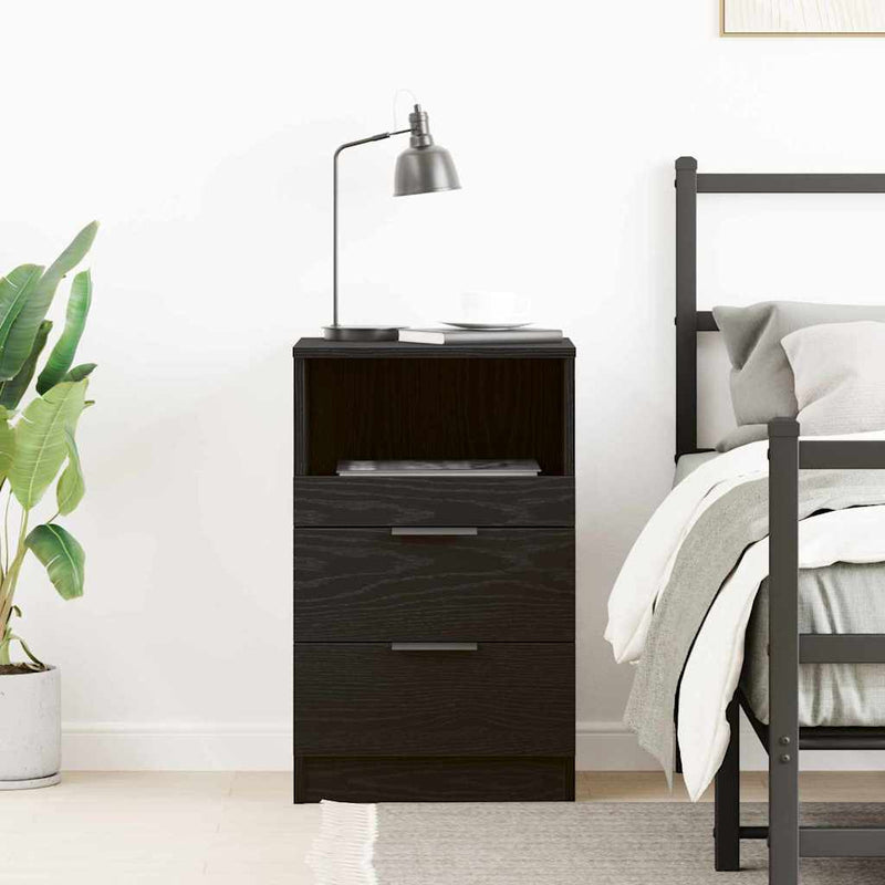 Dulap de noapte Stejar Negru 40 x 36 x 65 cm Lemn prelucrat