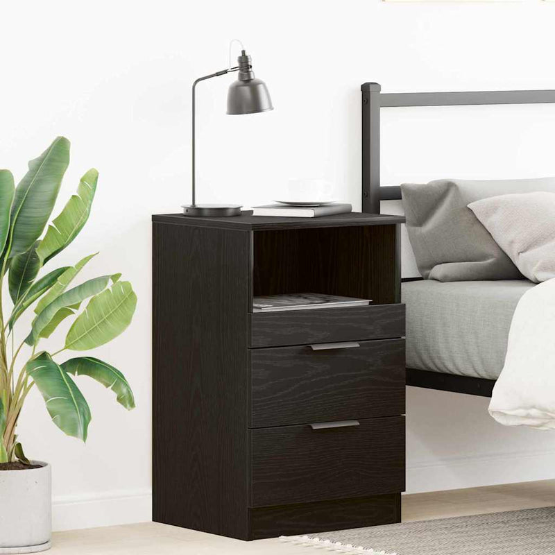 Dulap de noapte Stejar Negru 40 x 36 x 65 cm Lemn prelucrat