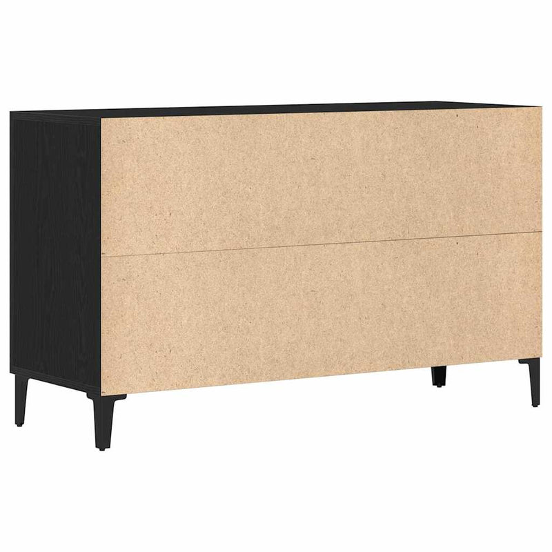 Bufet Stejar Negru 100 x 36 x 60 cm Lemn prelucrat