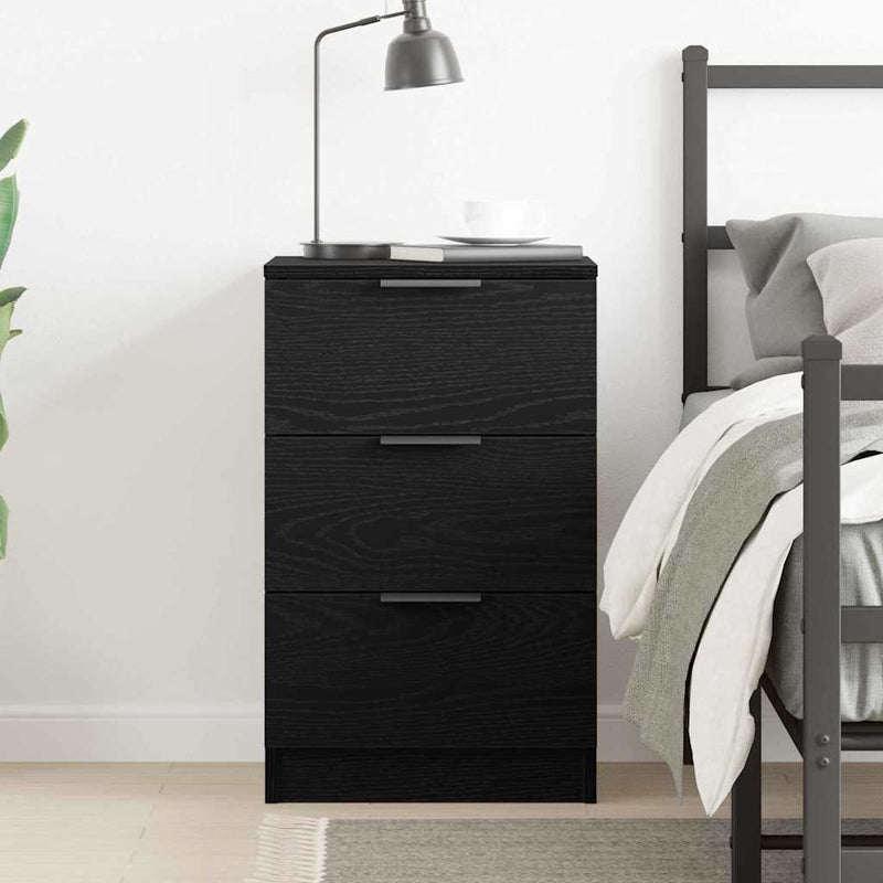 Dulap de noapte Stejar Negru 40 x 65 x 65 cm Lemn prelucrat