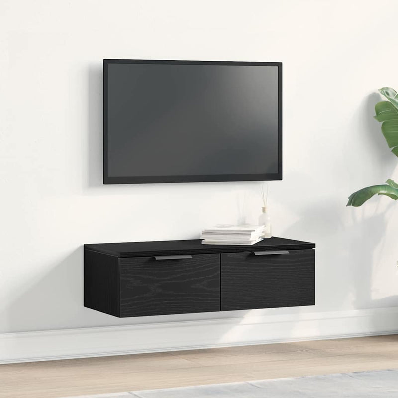Dulap de perete Stejar Negru 68 x 30 x 20 cm Lemn prelucrat