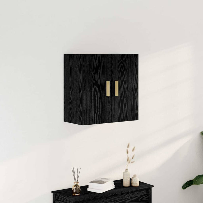 Dulap de perete 60 x 30 x 60 cm Lemn prelucrat Stejar Negru