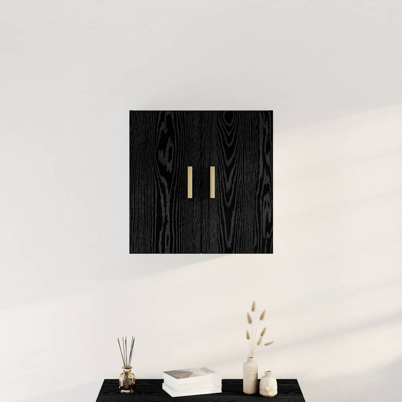 Dulap de perete 60 x 30 x 60 cm Lemn prelucrat Stejar Negru