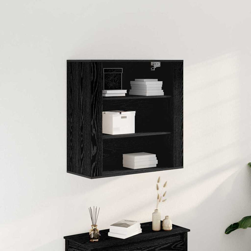 Dulap de perete Stejar Negru 80 x 33 x 80 cm Lemn prelucrat