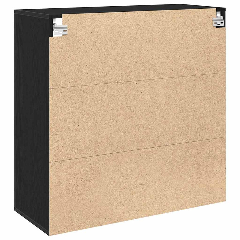 Dulap de perete Stejar Negru 80 x 33 x 80 cm Lemn prelucrat