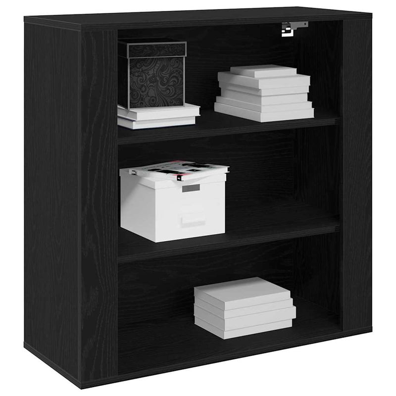 Dulap de perete Stejar Negru 80 x 33 x 80 cm Lemn prelucrat
