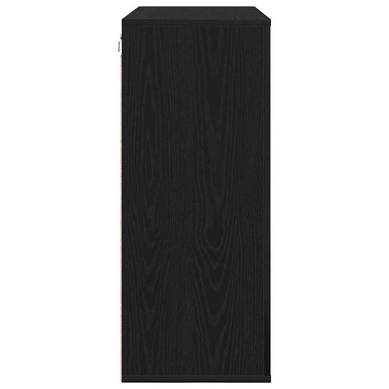 Dulap de perete Stejar Negru 80 x 33 x 80 cm Lemn prelucrat