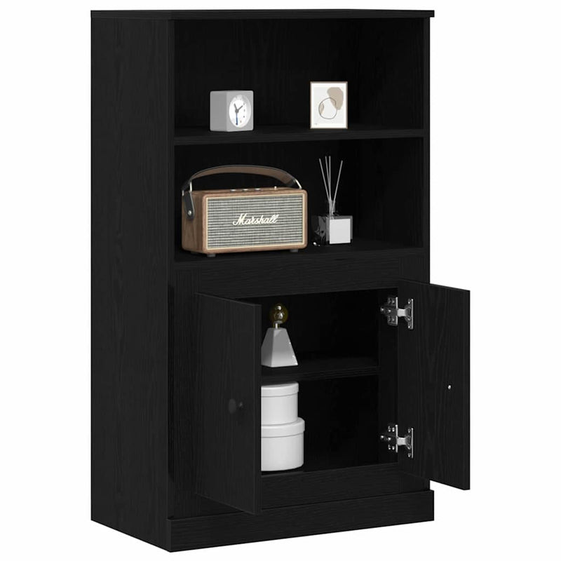 Highboard Stejar Negru 60 x 35.5 x 103.5 cm Lemn prelucrat