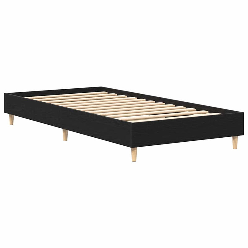 Cadru de pat Stejar Negru 193 x 78 x 25 cm Lemn prelucrat