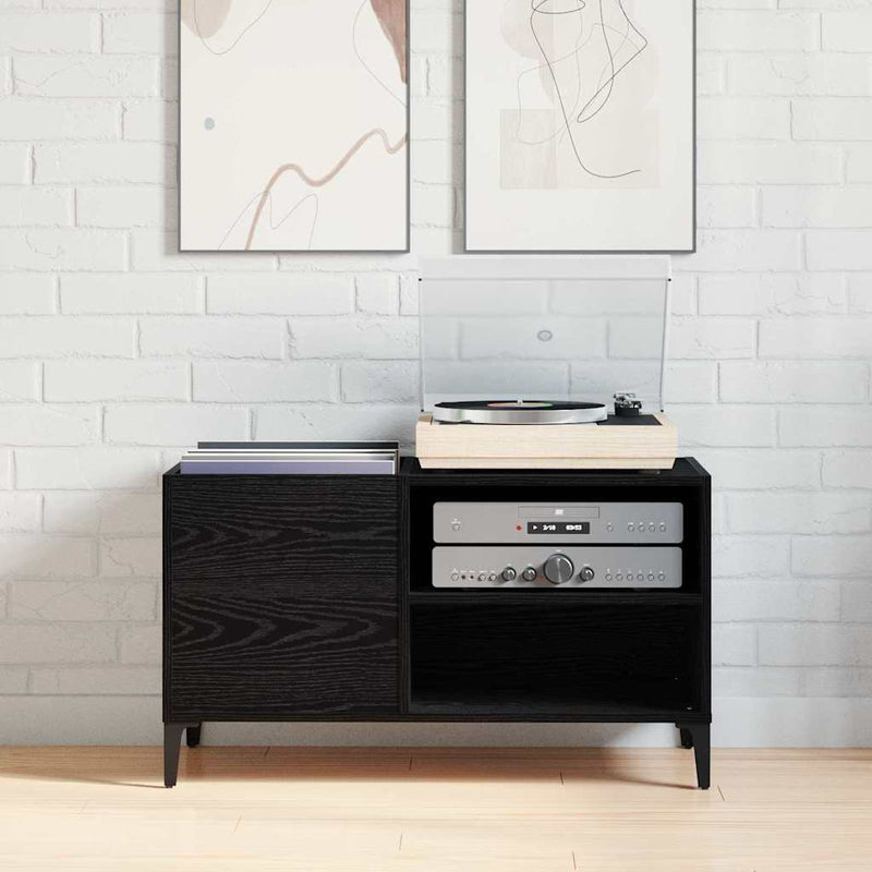 Dulap pentru discuri de vinil Stejar Negru 84,5 x 38 x 48 cm