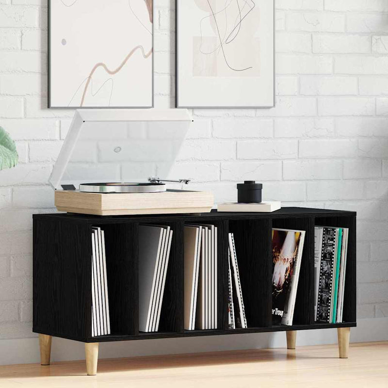 Dulap pentru discuri de vinil Stejar Negru 100 x 38 x 48 cm