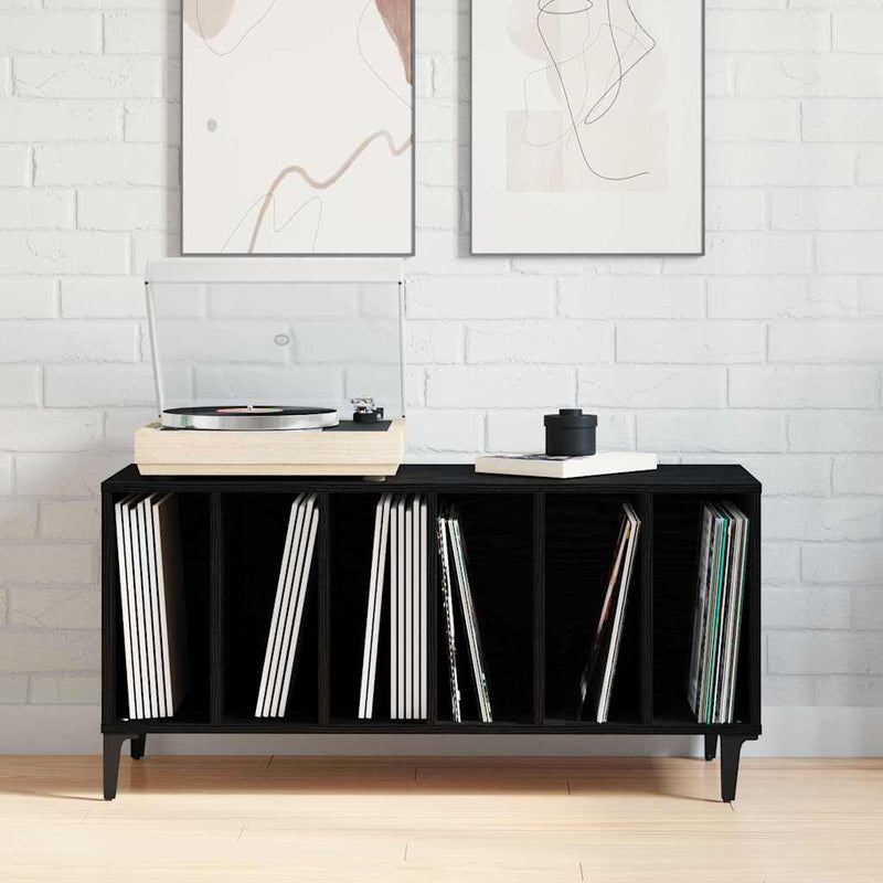 Dulap pentru discuri de vinil Stejar Negru 100 x 38 x 48 cm