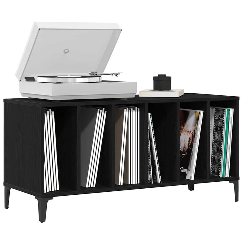Dulap pentru discuri de vinil Stejar Negru 100 x 38 x 48 cm