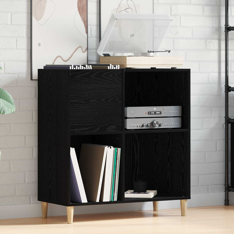 Dulap pentru discuri de vinil Stejar Negru 84,5 x 38 x 89 cm