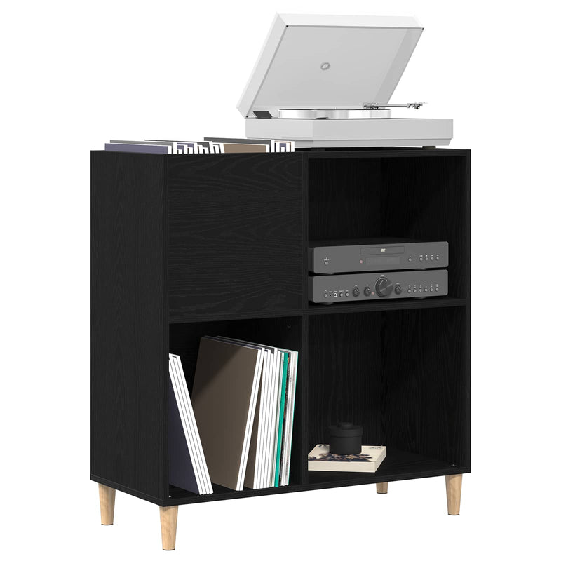 Dulap pentru discuri de vinil Stejar Negru 84,5 x 38 x 89 cm