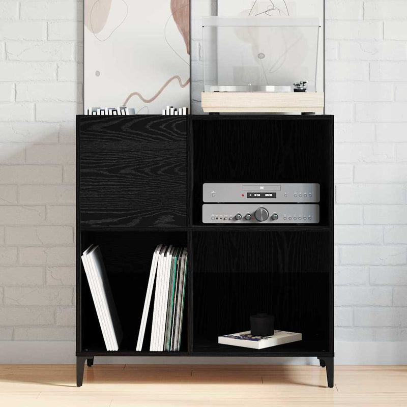 Dulap pentru discuri de vinil Stejar Negru 84,5 x 38 x 89 cm