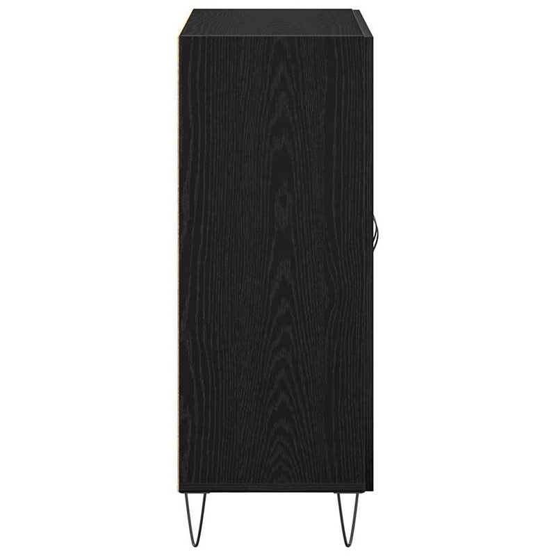 Bufet Stejar Negru 69,5 x 34 x 90 cm Lemn prelucrat
