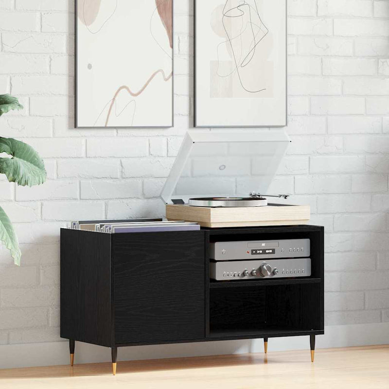 Dulap pentru discuri de vinil Stejar Negru 85 x 38 x 48 cm
