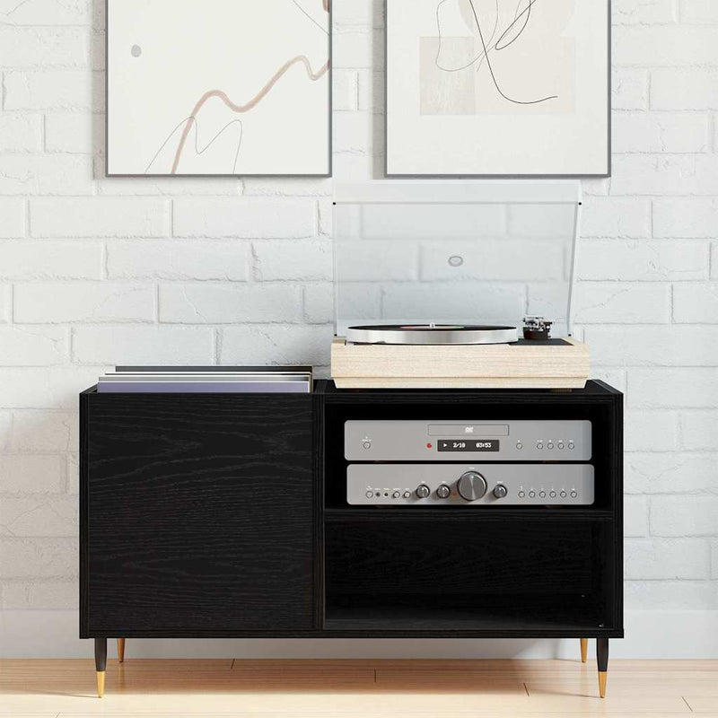 Dulap pentru discuri de vinil Stejar Negru 85 x 38 x 48 cm