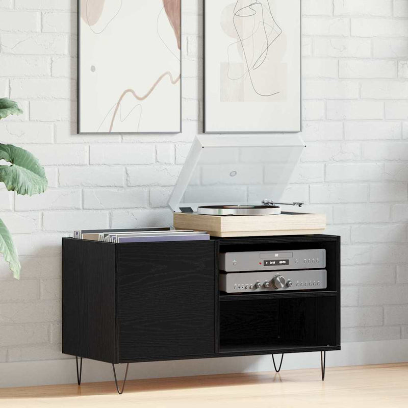Dulap pentru discuri de vinil Stejar Negru 85 x 38 x 48 cm
