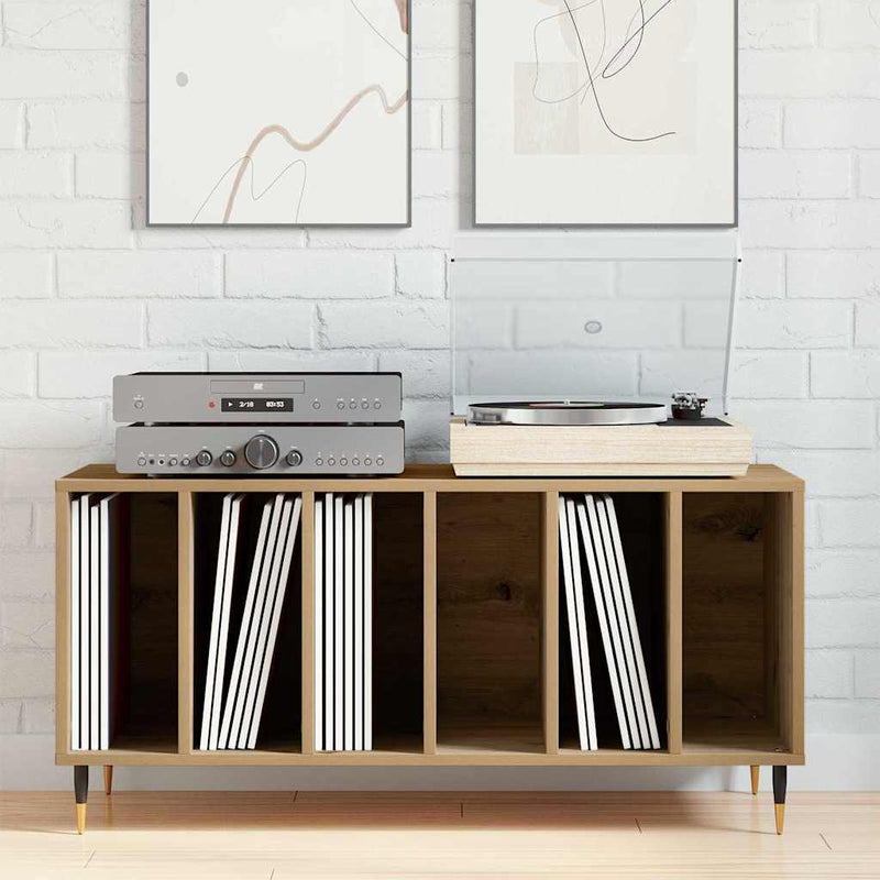 Dulap pentru discuri de vinil stejar artizanal 100 x 38 x 48 cm