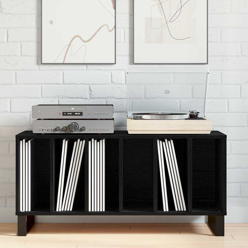 Dulap pentru discuri de vinil Stejar Negru 100 x 38 x 48 cm