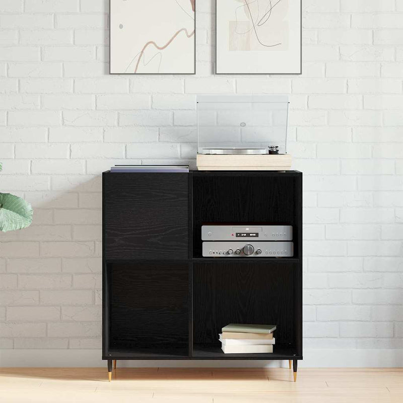 Dulap pentru discuri de vinil Stejar Negru 85 x 38 x 89 cm