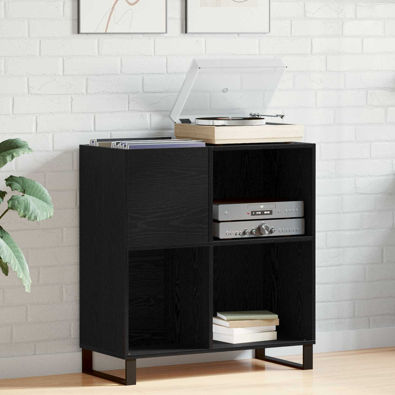 Dulap pentru discuri de vinil Stejar Negru 84,5 x 38 x 89 cm