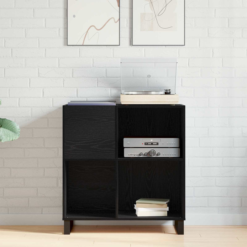 Dulap pentru discuri de vinil Stejar Negru 84,5 x 38 x 89 cm